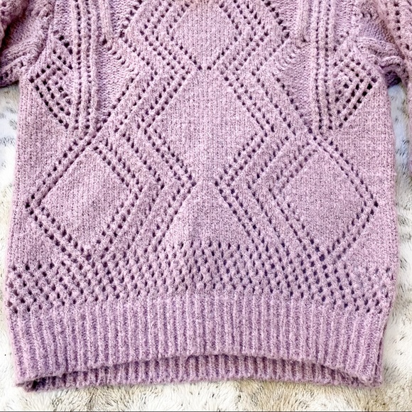 Heartloom Holden Knit Crewneck Pullover Sweater Lilac size small - Picture 5 of 11